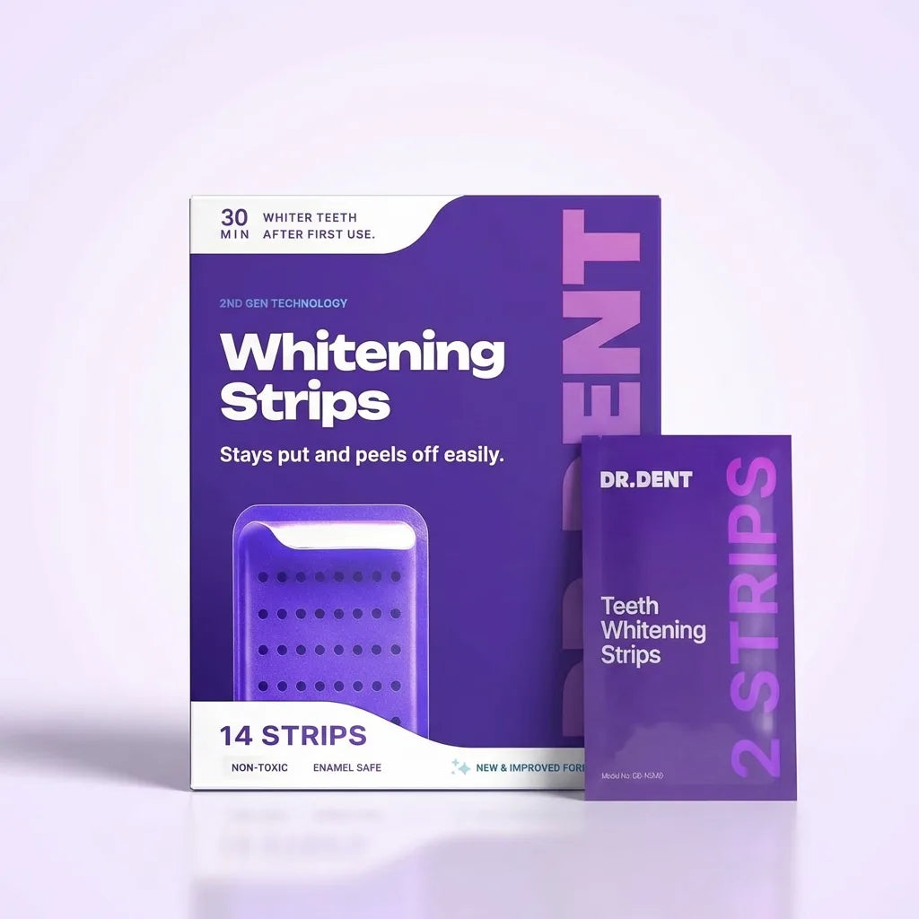 لصقات دكتور دنت البنفسجية - ابتسامة بيضاء بدون حساسية في ٧ أيام
