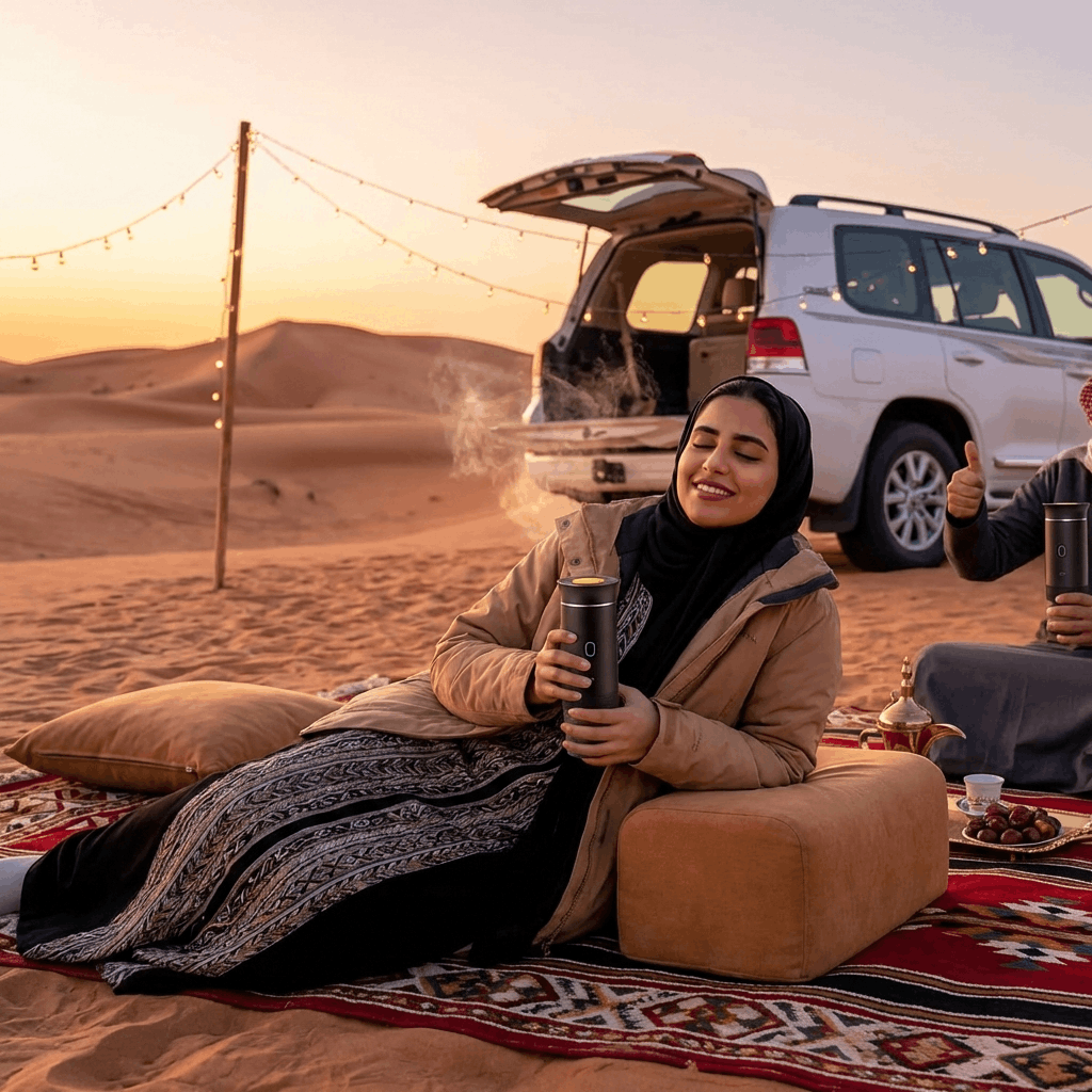 ماكينة إسبريسو محمولة ذاتية التسخين 3 في 1 | قهوتك معك وين ما رحت