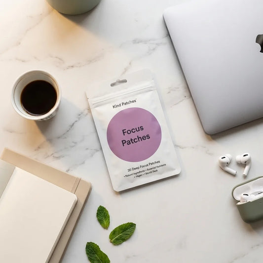 لصقات التركيز الذكية - ٨ ساعات إنتاجية بدون كافيين