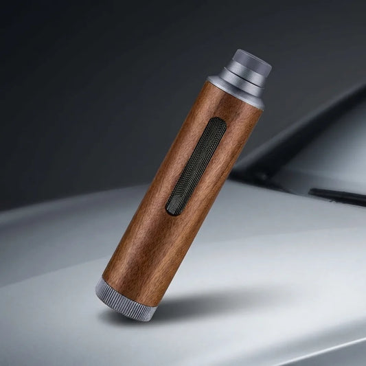 منفضة سجائر محمولة بخشب الجوز الفاخر - مانعة تطاير الرماد