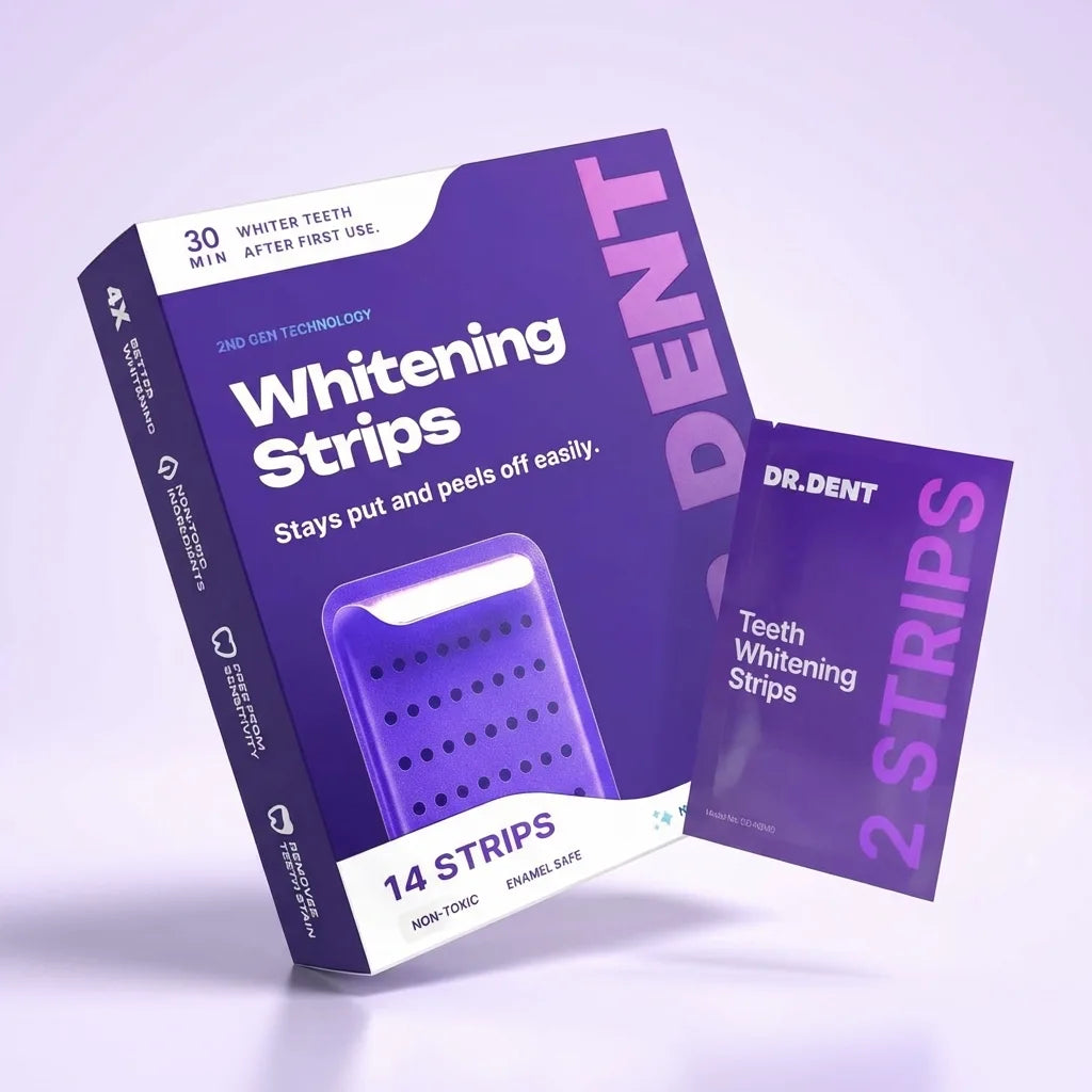 لصقات دكتور دنت البنفسجية - ابتسامة بيضاء بدون حساسية في ٧ أيام